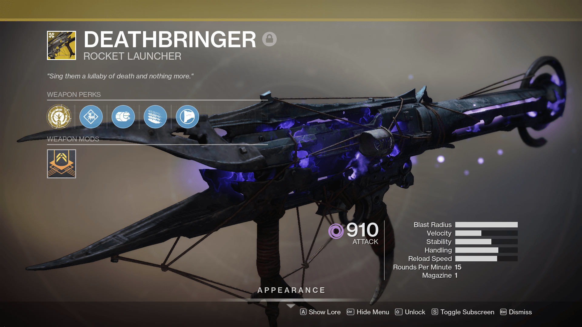 Destiny 2 Deathbringer Exotic Rocket Launcher Sherpas of Destiny