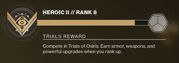 Destiny 2 Trials of Osiris reputation rank