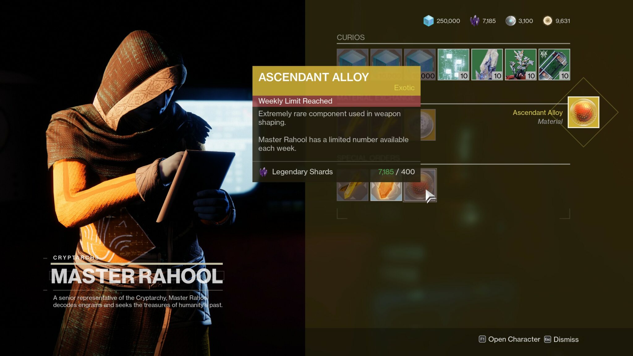 Buy Ascendant Alloy Destiny 2 Sherpas of Destiny