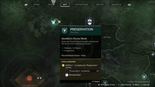 Preservation Mission Destiny 2