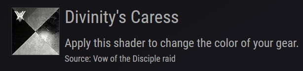Divinity's Caress Destiny 2 Shader