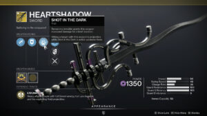 Heartshadow Exotic Sword