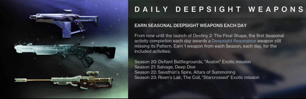 Daily Deepsight Weapon Farm - Destiny 2