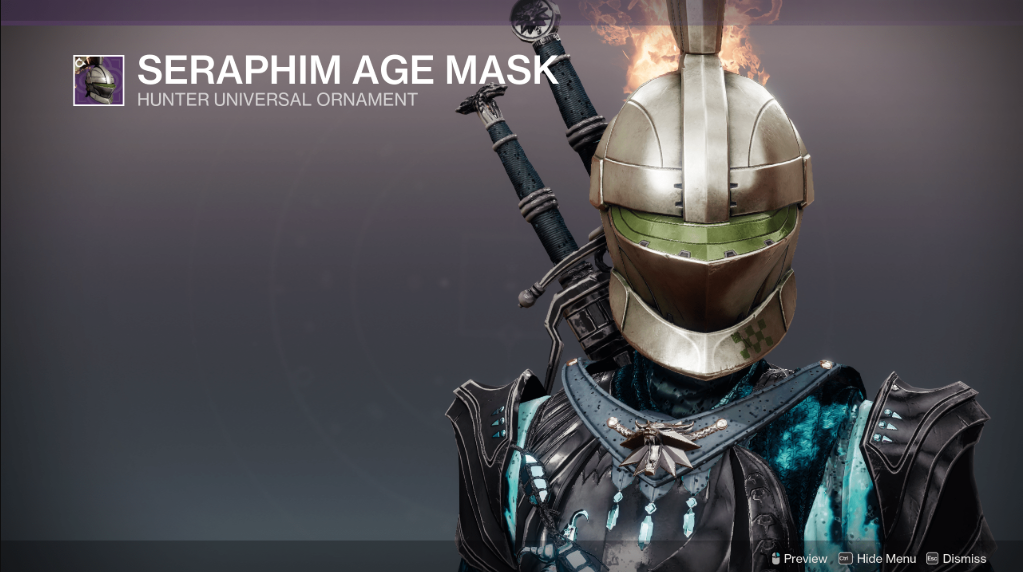 Seraphim Age Mask Helmet Ornament - Destiny 2