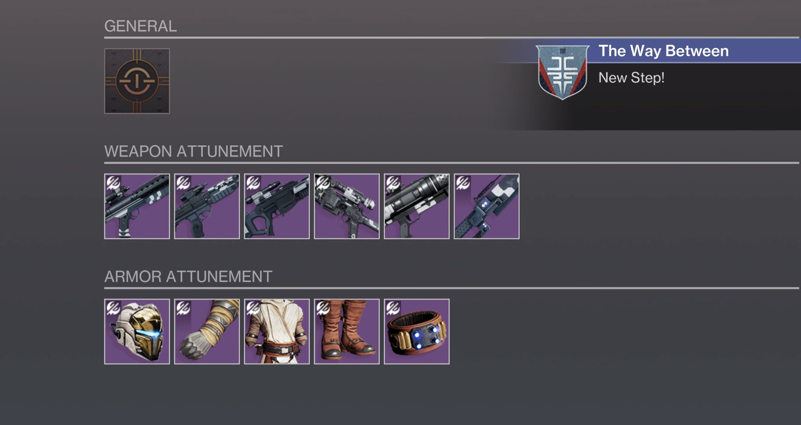 The Way Between Quest Menu - Destiny 2