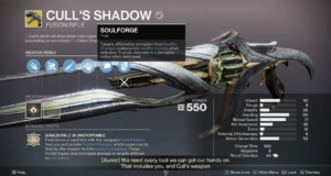 Cull's Shadow Exotic - Destiny 2